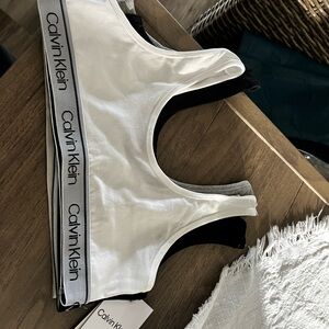 Calvin Klein Black and White Bralette Duo